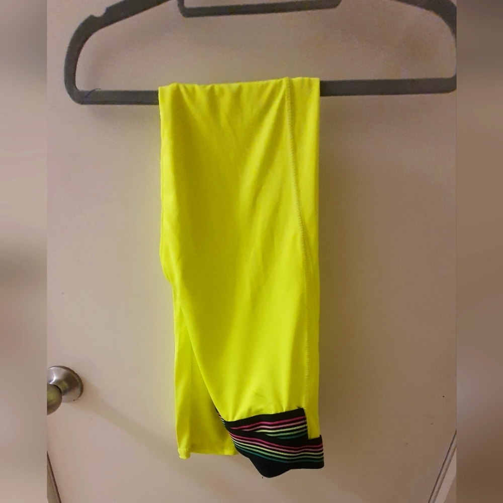 Rainbow women active sportswear leggings large color neon / multi colored waist